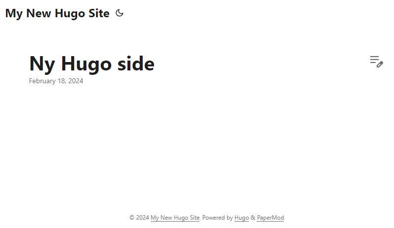 Bilde av en enkel hugo side